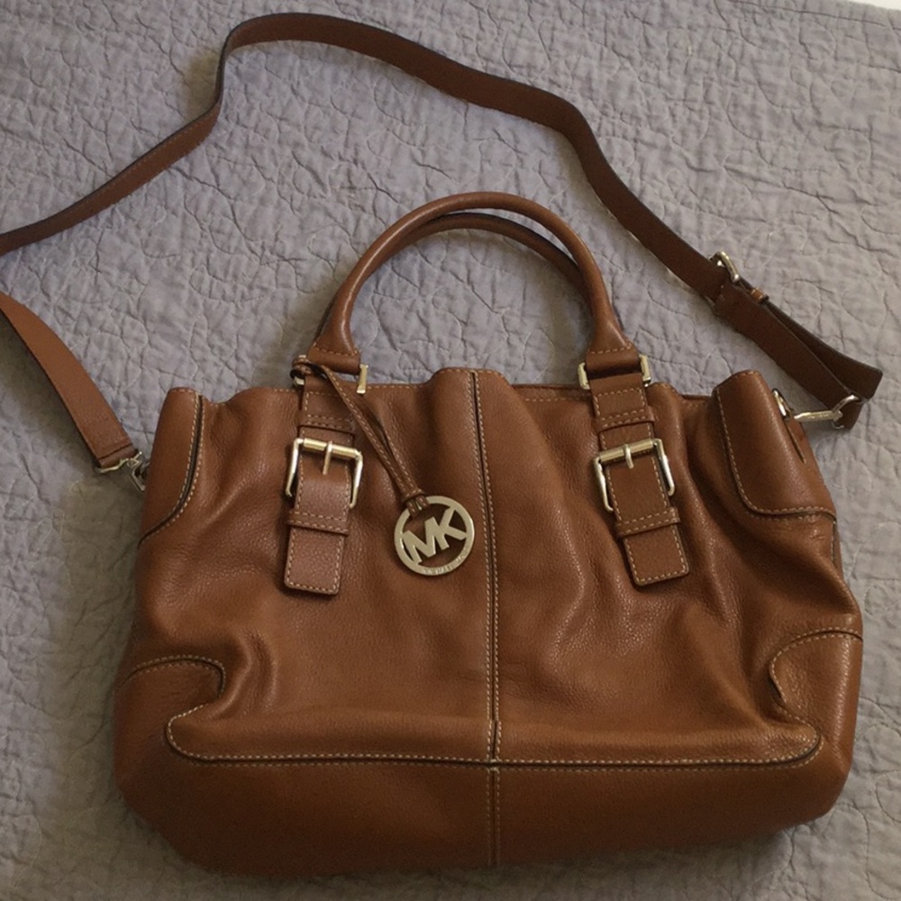 Brown leather handbag 16x12x4